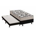 Ver imagem 1 de Cama Box c/Auxiliar Solteiro: Colchão Espuma Ortobom D26 Physical Ultra Resistente+Base CRC Courano
