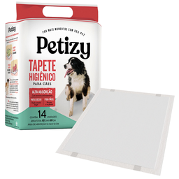 Tapete Higiênico Cães Pet 60x60 14un Descartável Fralda Cachorro - 1 Tapete Higiênico Cães Pet 60x60 14un Descartável Fralda Cachorro - 1