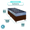 Ver imagem 3 de Cama Box + Colchão Solteiro Molas Ensacadas Petrus Paropas