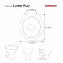 Ver imagem 3 de Tampa de Vaso Acrilico Loren Way Branco para bacia Lorenzetti 6lpf