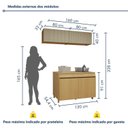 Ver imagem 3 de Lavanderia Modulada 3 Peças 4 Portas 2 Gaveta Simone Mendes Marrom/Carvalho/Greige