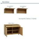 Ver imagem 5 de Lavanderia Modulada 3 Peças 4 Portas 2 Gaveta Simone Mendes Marrom/Carvalho/Greige