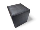 Ver imagem 1 de Kit 02 Mini Puff Banqueta Quadrado Decorativo Courino e Suede Preto Courino