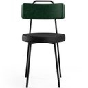 Ver imagem 3 de Cadeira Decorativa Estofada Sala Jantar Barcelona L02 Facto Verde Musgo Couríssimo Preto - Lyam Lyam