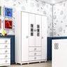 Guarda-Roupa de Bebê 4 Portas com Pés Sonic Tcil Móveis - 1