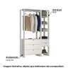 Estante Closet Yes 120cm com 5 Gavetas e 5 Nichos - Branco - 2