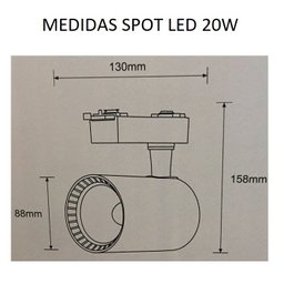 Trilho Eletrificado 1m + 4 Spot Led 20w 3000k Bivolt Preto - 5