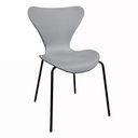 Ver imagem 2 de Kit 2 Cadeiras Jacobsen Polipropileno Sala Jantar Base Preto - Cinza