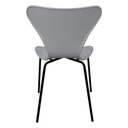 Ver imagem 5 de Kit 2 Cadeiras Jacobsen Polipropileno Sala Jantar Base Preto - Cinza