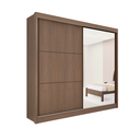 Ver imagem 1 de Guarda Roupa Mdf Titanium 2 Portas Espelho Castanho
