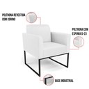 Ver imagem 6 de Kit 2 Poltronas Base Industrial Preto Marisa Corino Branco D03 - D'Rossi