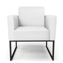 Ver imagem 3 de Kit 2 Poltronas Base Industrial Preto Marisa Corino Branco D03 - D'Rossi