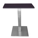 Ver imagem 1 de Mesa Alpha Inox 77,50 Cm (altura) com Tampo em Mdp Quadrado 80 Cm Preto
