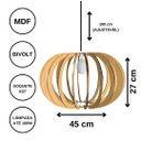 Ver imagem 3 de Luminária Teto tipo Pendente OLIMPÍA MDF Completa -:Marrom