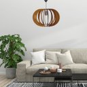 Ver imagem 2 de Luminária Teto tipo Pendente OLIMPÍA MDF Completa -:Marrom