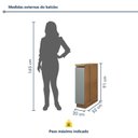 Ver imagem 4 de Balcão 1 Porta com Rodapé 20cm 100% MDF Rainha Verde/Nature