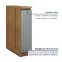 Ver imagem 6 de Balcão 1 Porta com Rodapé 20cm 100% MDF Rainha Verde/Nature