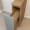Ver imagem 7 de Balcão 1 Porta com Rodapé 20cm 100% MDF Rainha Verde/Nature