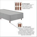 Ver imagem 7 de Cama Box Solteiro Estofada em Madeira Maciça Base Reforçada Santorini Espresso Móveis Cinza/Linho