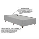 Ver imagem 6 de Cama Box Solteiro Estofada em Madeira Maciça Base Reforçada Santorini Espresso Móveis Cinza/Linho