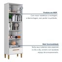 Ver imagem 3 de Armário Multiuso Natal 2 Portas 1 Gaveta MDP 60cm Branco Kaiki Móveis