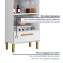 Ver imagem 5 de Armário Multiuso Natal 2 Portas 1 Gaveta MDP 60cm Branco Kaiki Móveis