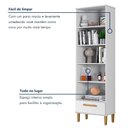 Ver imagem 2 de Armário Multiuso Natal 2 Portas 1 Gaveta MDP 60cm Branco Kaiki Móveis