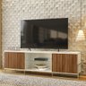 Rack Bancada Para TV até 75 Polegadas 02 Portas Melissa 180cm Cinamomo Mell Off White Bymóveis - 1