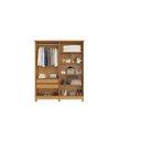 Ver imagem 2 de Guarda Roupa Solteiro Nina 100% Mdf 4 Portas 2 Gavetas Puxador em Madeira - Bianchi Móveis