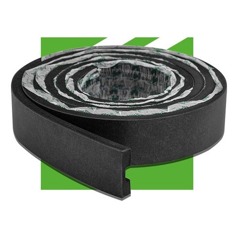 Eva Rodape Acabamento Ripado Laminado 2,5m - Urban Black+