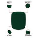 Ver imagem 2 de Puff Redondo Orgânico Malu Bouclê Verde Revestimento Poliéster D'Rossi