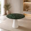 Ver imagem 2 de Mesa de Jantar Cone Branco - Redonda 80cm - Verde Guatemala