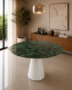 Ver imagem 1 de Mesa de Jantar Cone Branco - Redonda 80cm - Verde Guatemala