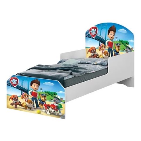Mini Cama Juvenil Infantil Adesivada 100% Mdf - Patrulha