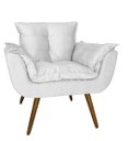 Ver imagem 2 de Conjunto 2 Poltronas Decorativa Estofada Para Salão de Beleza Opala Suede Branco - LM DECOR