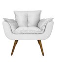 Ver imagem 3 de Conjunto 2 Poltronas Decorativa Estofada Para Salão de Beleza Opala Suede Branco - LM DECOR