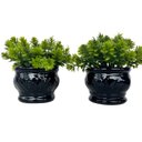 Ver imagem 1 de Decoração mesa aparador dupla vaso cachepô preto moderno