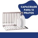 Ver imagem 3 de Escorredor de Louças Dobrável Suspenso de Parede Inox Haus