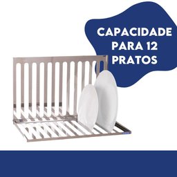 Escorredor de Louças Dobrável Suspenso de Parede Inox Haus - 3