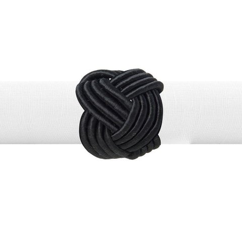 Argola de Guardanapo Copa e Cia 4 Pçs Traccia Preto