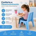 Ver imagem 6 de Cadeira Poltrona Encosto Escolar Didatica Empilhavel Azul Yeet Poltrona Infantil Injeplastec