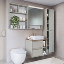 Ver imagem 1 de Conjunto para Banheiro 5 Peças com Iluminação em Led e Cuba 156cm Cb.bn8005