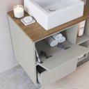 Ver imagem 5 de Conjunto para Banheiro Modulado com 5 Peças Iluminação LED e Cuba 156cm Yescasa Bege/Arenas