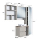 Ver imagem 3 de Conjunto para Banheiro Modulado com 5 Peças Iluminação LED e Cuba 156cm Yescasa Bege/Arenas