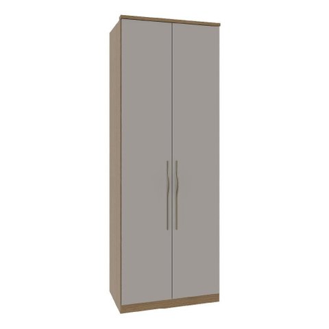Guarda Roupa Modulado 02 Portas com Colmeia 234cm Setiba - Carvalho/fendi