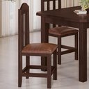 Ver imagem 4 de Kit com 2 Cadeiras de Jantar Madeira Maciça Safira Castanho com Estofado Marrom