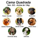 Ver imagem 5 de Cama Quadrada para Cachorro ou Gato Luppet Luxo Preto Poa GG