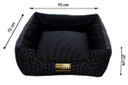 Ver imagem 4 de Cama Quadrada para Cachorro ou Gato Luppet Luxo Preto Poa GG