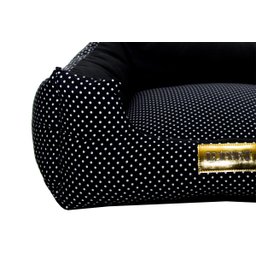 Cama Quadrada para Cachorro ou Gato Luppet Luxo Preto Poa GG - 3