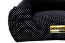 Ver imagem 3 de Cama Quadrada para Cachorro ou Gato Luppet Luxo Preto Poa GG
